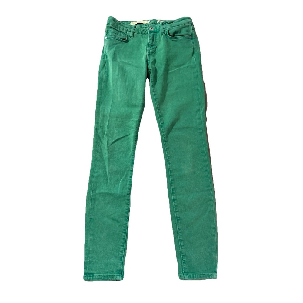 Anthropologie Pilcro and the Letterpress Green Mid Rise Skinny Jeans Size‎ 26